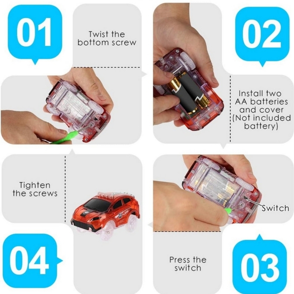 SAVE UNICORN Happy Track Cars  Set Of 4 - Picture 4 of 5